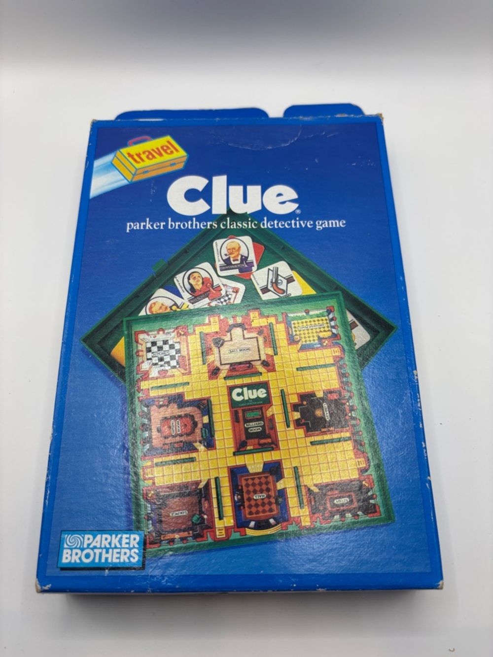 Parker Brothers Vintage Clue Travel Game - Blue Edition